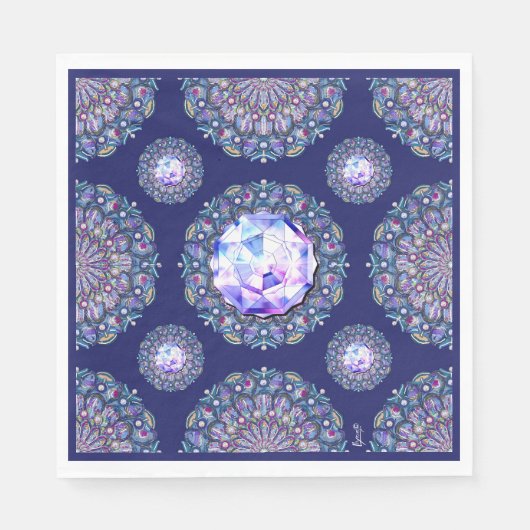 Blue Rosace Servet (Voorkant)