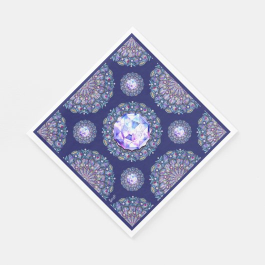 Blue Rosace Servet (Hoek)