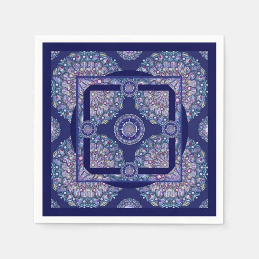 Blue Rosace Servet (Voorkant)