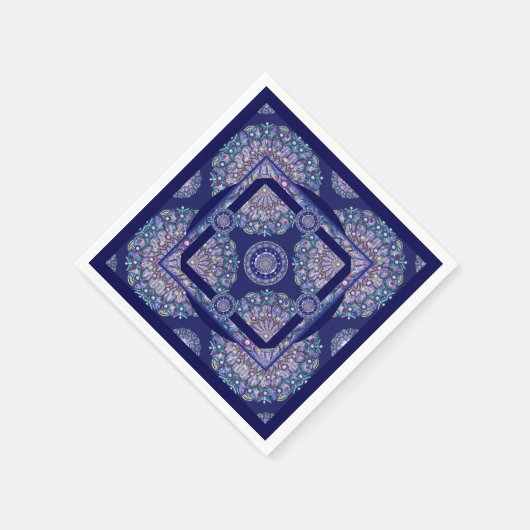 Blue Rosace Servet (Hoek)