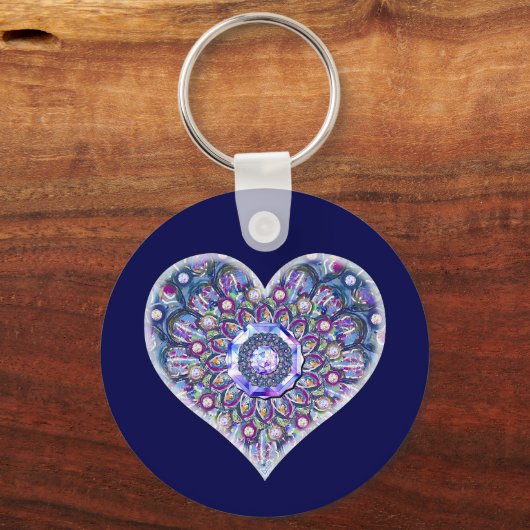 Blue Rosace Sleutelhanger (Voorkant)