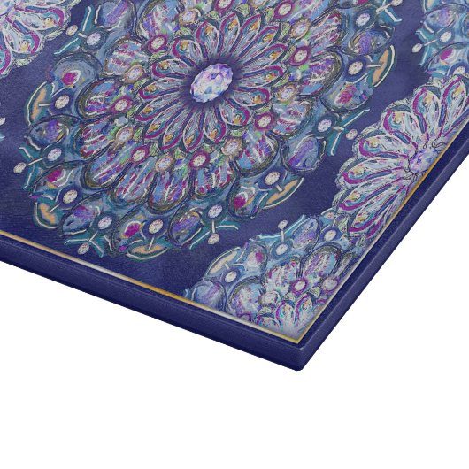 Blue Rosace Snijplank (Hoek)