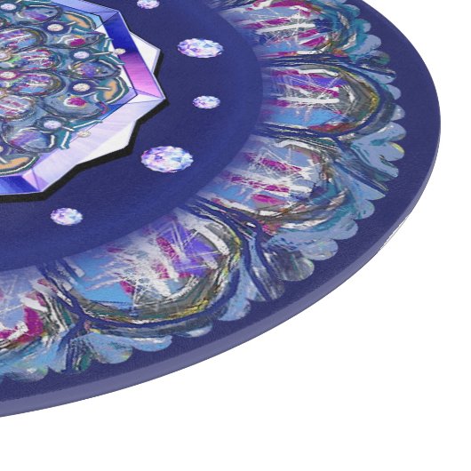 Blue Rosace Snijplank (Hoek)