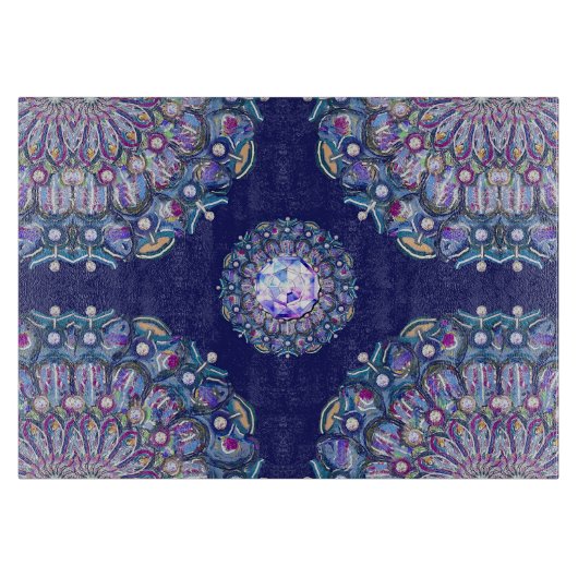 Blue Rosace Snijplank (Voorkant)