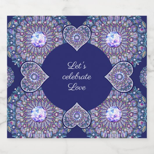 Blue Rosace Sparkling Wijnetiket (Enkel label)