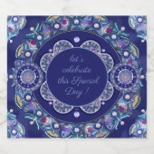 Blue Rosace Sparkling Wijnetiket (Enkel label)