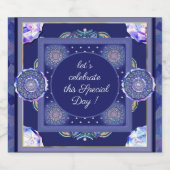 Blue Rosace Sparkling Wijnetiket (Enkel label)