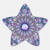 Blue Rosace Ster Sticker (Voorkant)