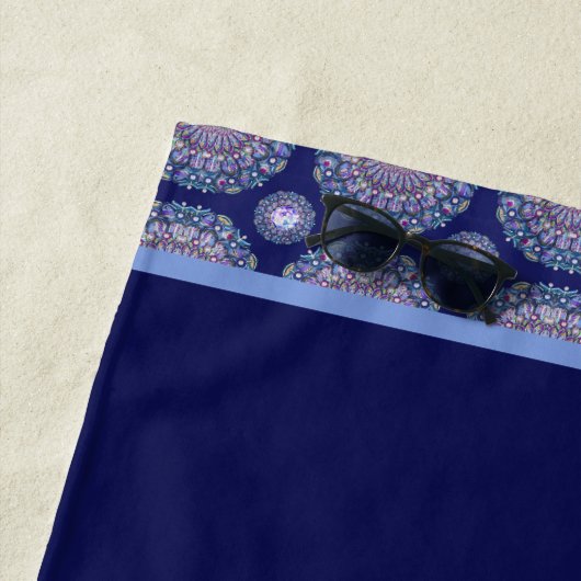 Blue Rosace Strandlaken (In situ)