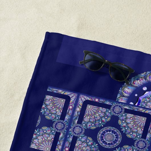 Blue Rosace Strandlaken (In situ)