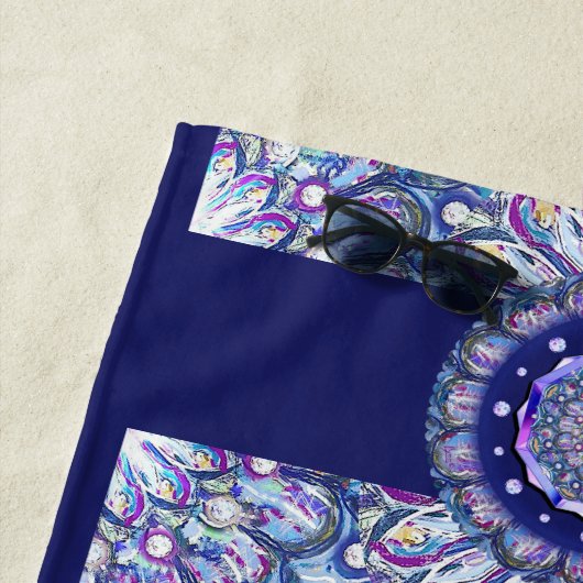 Blue Rosace Strandlaken (In situ)