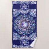 Blue Rosace Strandlaken (Voorkant)