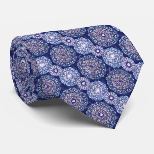 Blue Rosace Stropdas (Opgerold)