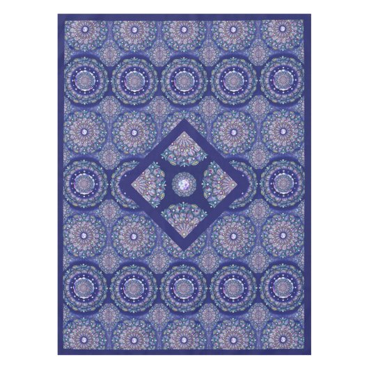 Blue Rosace Tafelkleed (Voorkant)