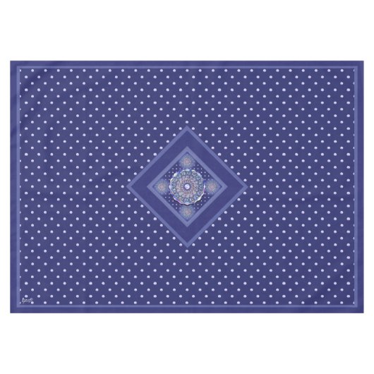 Blue Rosace Tafelkleed (Voorkant (Horizontaal))