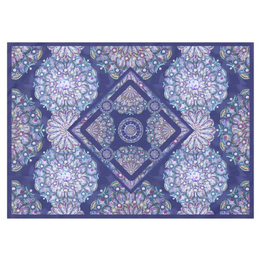 Blue Rosace Tafelkleed (Voorkant (Horizontaal))