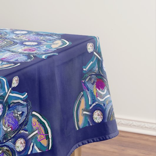 Blue Rosace Tafelkleed (Voorbeeld)