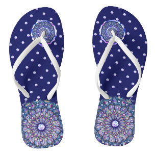 Blue Rosace Teenslippers