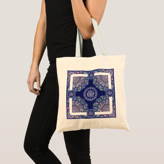 Blue Rosace Tote Bag (Voorkant (product))