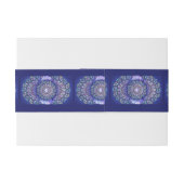 Blue Rosace Uitnodigingen Wikkel (Achterkant Voorbeeld)