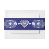 Blue Rosace Uitnodigingen Wikkel (Voorkant Voorbeeld)