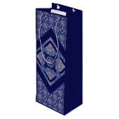 Blue Rosace Wijn Cadeautas (Achterkant Gekanteld)