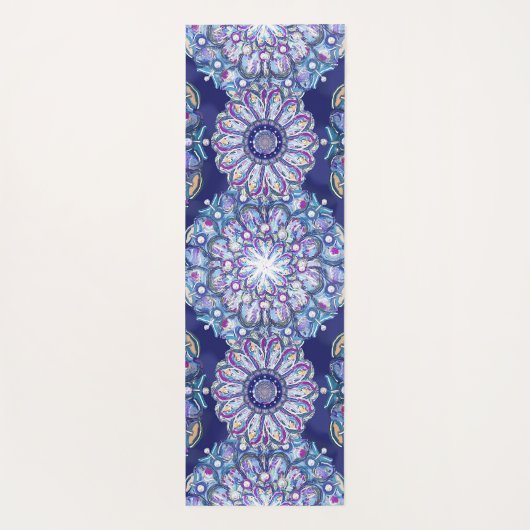 Blue Rosace Yogamat (Achterkant)