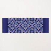 Blue Rosace Yogamat (Achterkant (horizontaal))