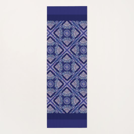 Blue Rosace Yogamat (Achterkant)