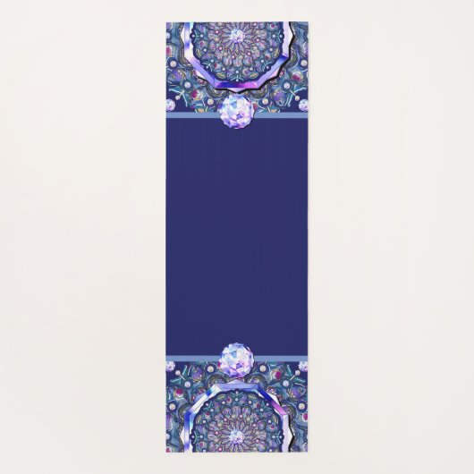 Blue Rosace Yogamat (Achterkant)