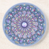 Blue Rosace Zandsteen Onderzetter (Voorkant)
