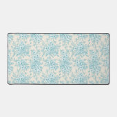 Blue Rose Bouquet Garden Floral Pattern Bureaumat (Voorkant)
