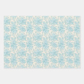 Blue Rose Bouquet Garden Floral Pattern Inpakpapier Vel (Voorkant)