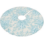 Blue Rose Bouquet Garden Floral Pattern Kerstboom Rok (Gekanteld)