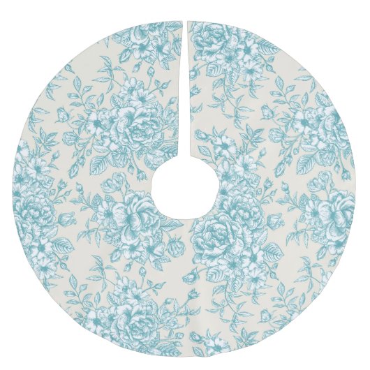 Blue Rose Bouquet Garden Floral Pattern Kerstboom Rok (Voorkant)