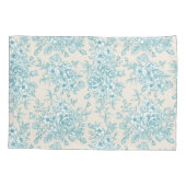 Blue Rose Bouquet Garden Floral Pattern Kussensloop (Achterkant)