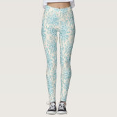 Blue Rose Bouquet Garden Floral Pattern Leggings (Voorkant)
