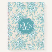 Blue Rose Bouquet Garden Floral Pattern Notitieboek (Voorkant)
