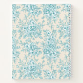 Blue Rose Bouquet Garden Floral Pattern Notitieboek (Achterkant)