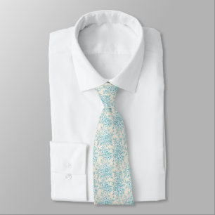 Blue Rose Bouquet Garden Floral Pattern Stropdas