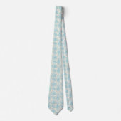 Blue Rose Bouquet Garden Floral Pattern Stropdas (Voorkant)