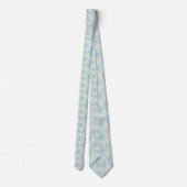 Blue Rose Bouquet Garden Floral Pattern Stropdas (Achterkant)