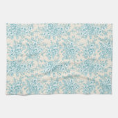 Blue Rose Bouquet Garden Floral Pattern Theedoek (Horizontaal)