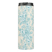 Blue Rose Bouquet Garden Floral Pattern Thermosbeker (Achterkant)