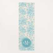 Blue Rose Bouquet Garden Floral Pattern Yogamat (Voorkant)