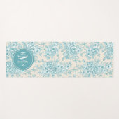 Blue Rose Bouquet Garden Floral Pattern Yogamat (Voorkant (horizontaal))