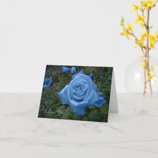 Blue Rose Card Kaart (Gele Bloem)