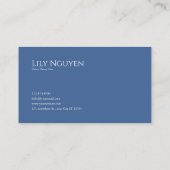 Blue Rose Floral and Luminous Cosmic Night Visitekaartje (Achterkant)