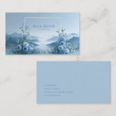Blue Rose Floral and Misty Mountain Valley Visitekaartje (Voorkant / Achterkant)