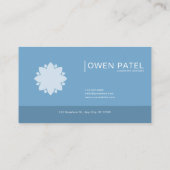 Blue Rose Floral and Misty Mountain Waterfall Visitekaartje (Achterkant)